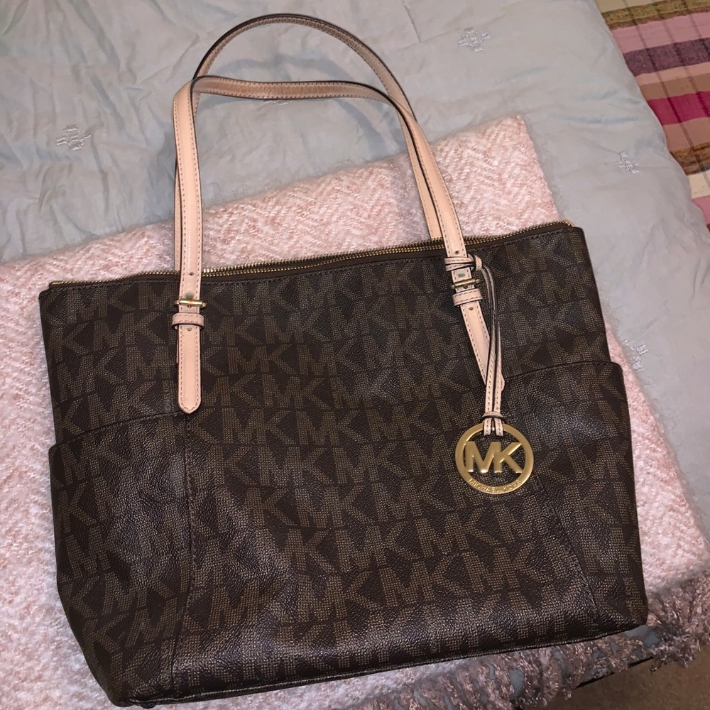 large brown Michael Kors bag